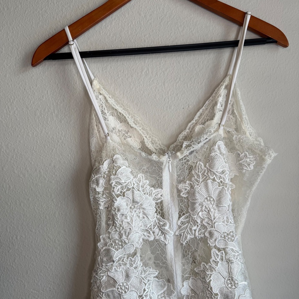 House of CB White Lace Floral Midi Slip Dress - Picture 9 of 12
